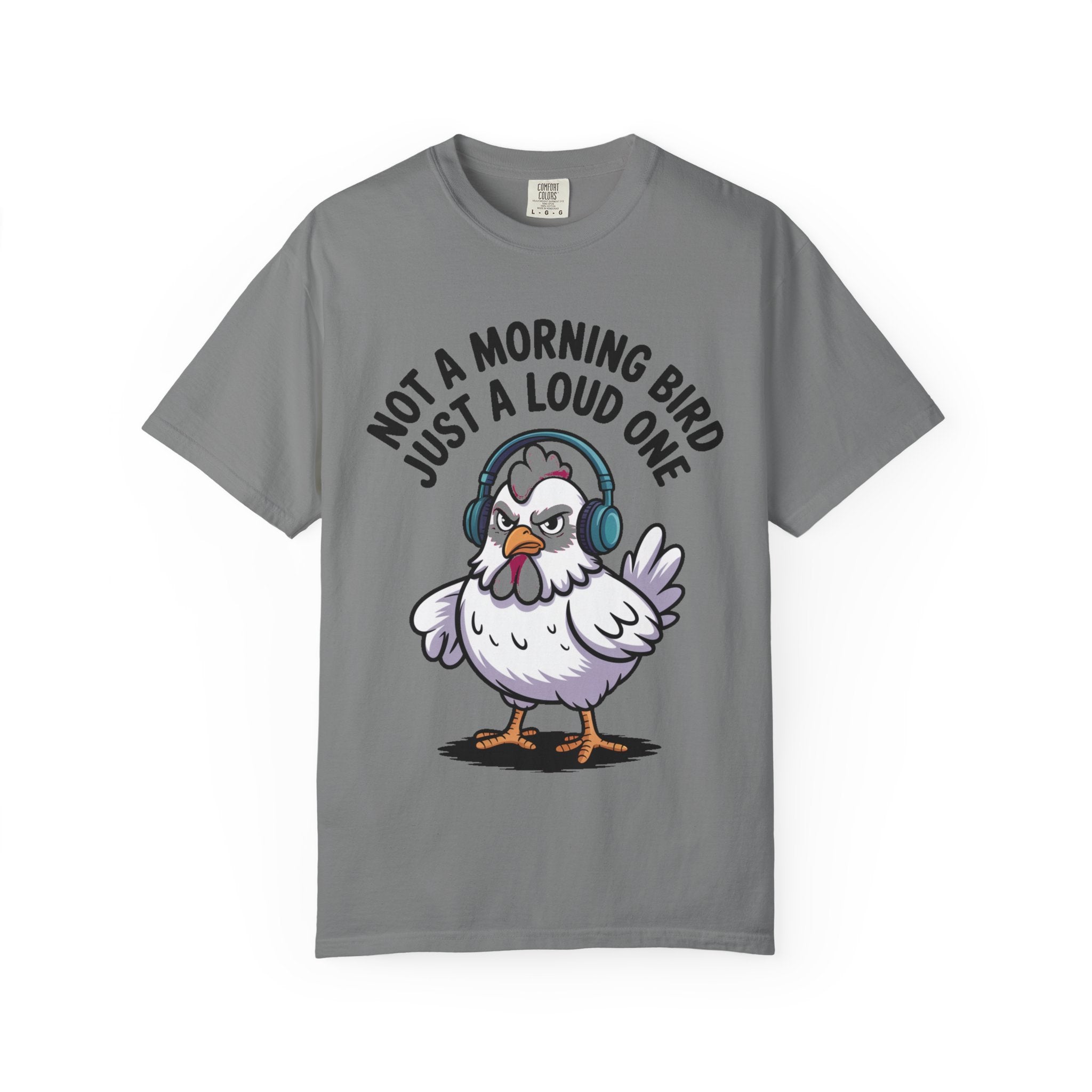 Not A Morning Bird Chicken Shirt, Funny Grumpy Chicken T-Shirt, Sarcastic Bird Lover Gift, Loud Chicken Graphic Tee