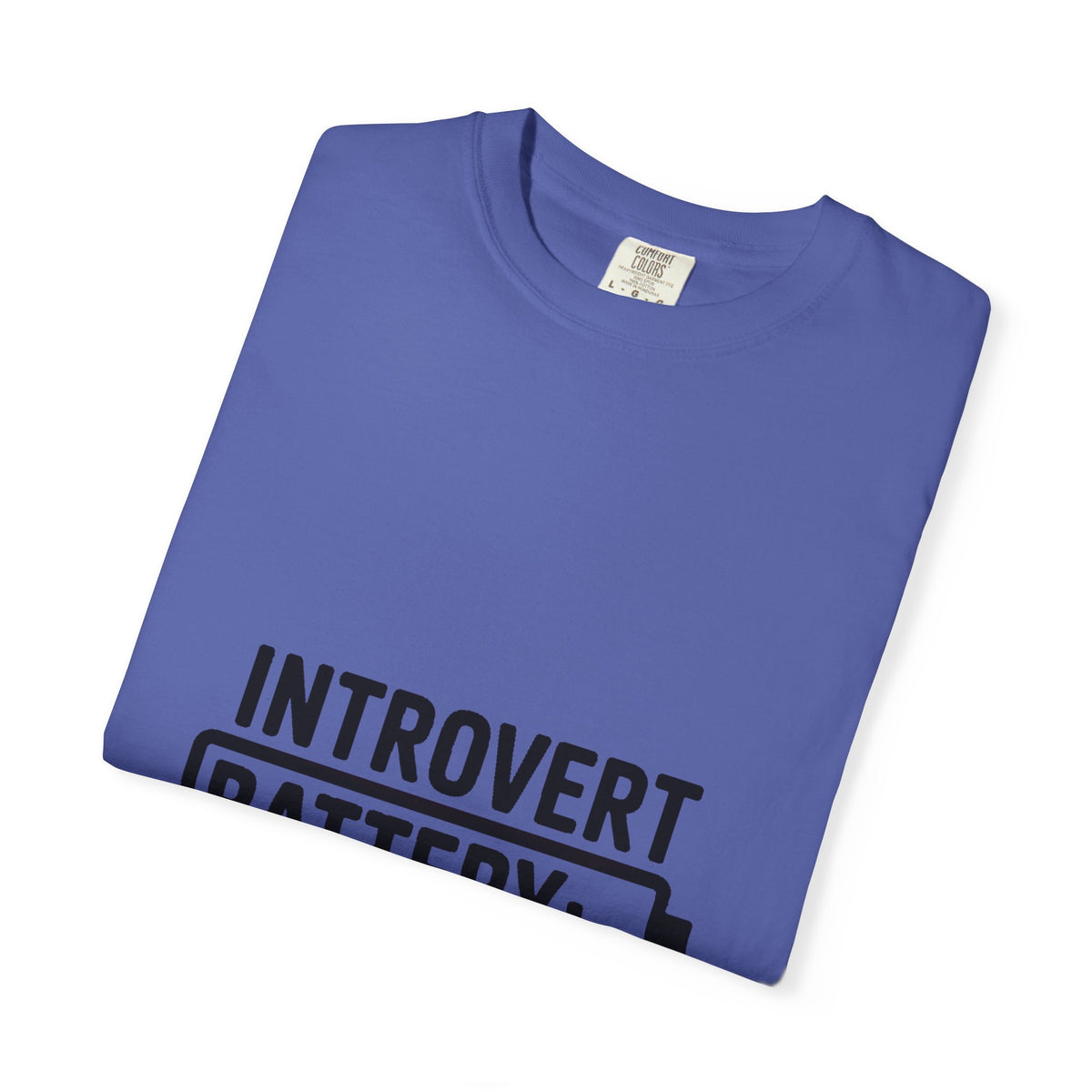 Introvert Battery Low Shirt, Funny Introvert Battery 12% Tee, Social Anxiety Humor T-Shirt, Sarcastic Gift for Introverts