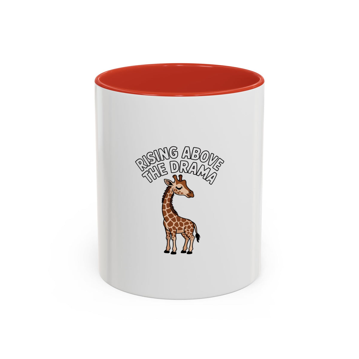 Rising Above The Drama Giraffe Mug, Funny Giraffe Coffee Mug, Cute Sassy Animal Gift, Ceramic Accent Mug for Her