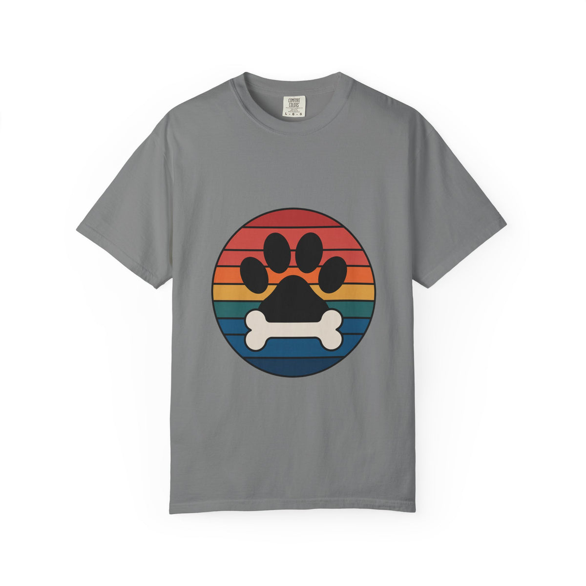 Dog Mom Retro Badge Shirt, Vintage Sunset Dog Lover T-Shirt, Retro Travel Sticker Style Dog Mama Gift Tee