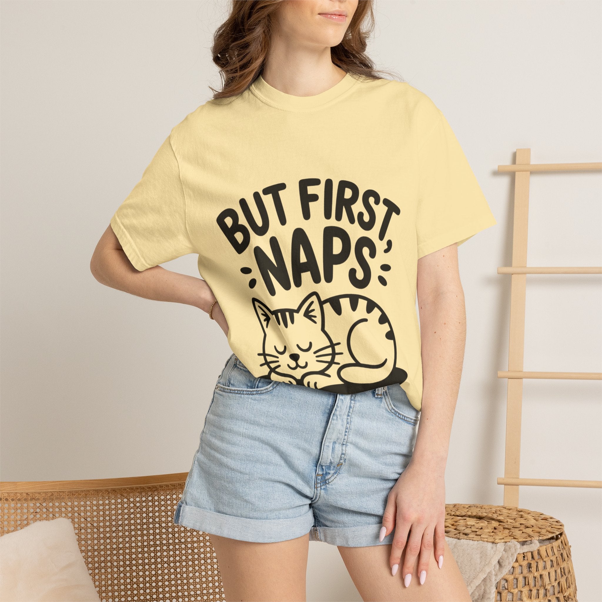 But First Naps Cat Shirt, Funny Sleepy Cat T-Shirt, Cute Napping Kitten Tee, Cat Lover Gift, Nap Lover Shirt