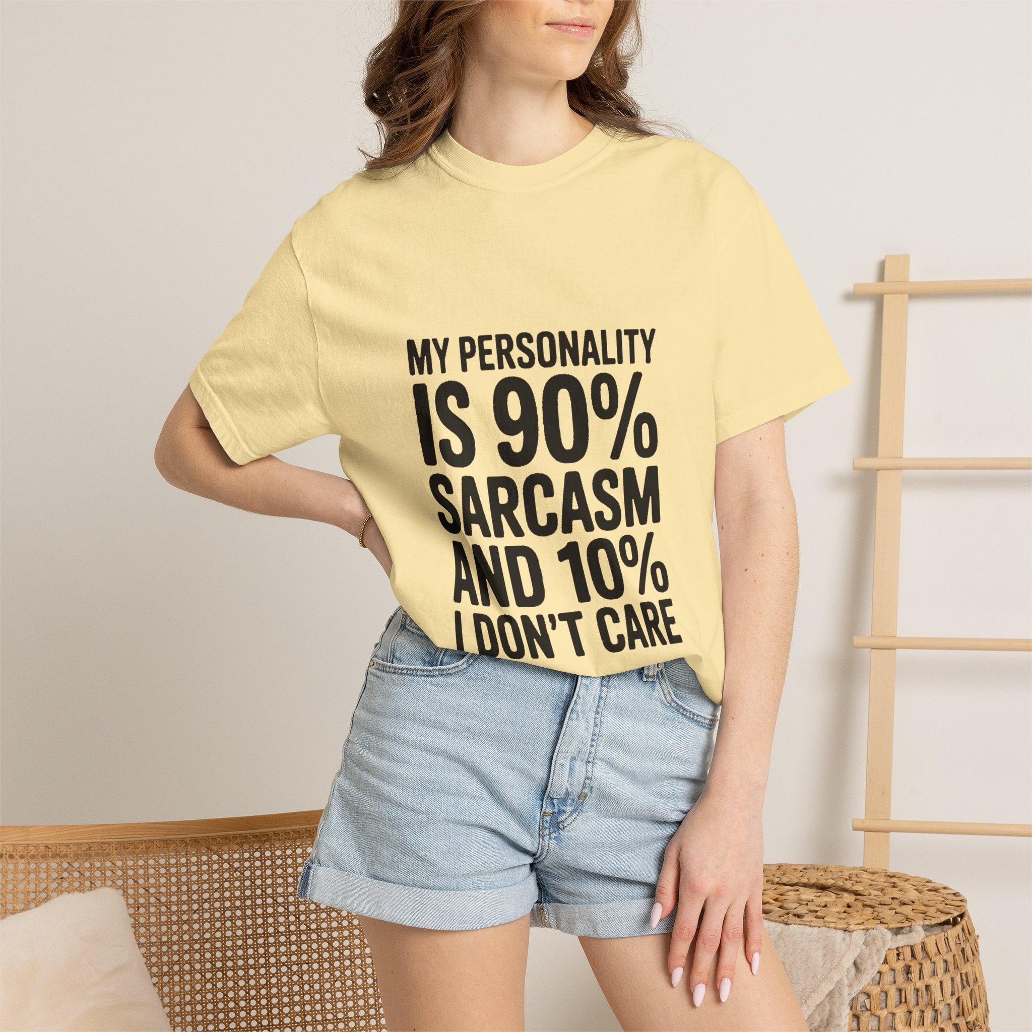 Sarcastic Shirt, My Personality Is 90% Sarcasm And 10% I Don't Care Tee, Funny Sarcastic Quote T-Shirt, Gift For Sarcastic Friend