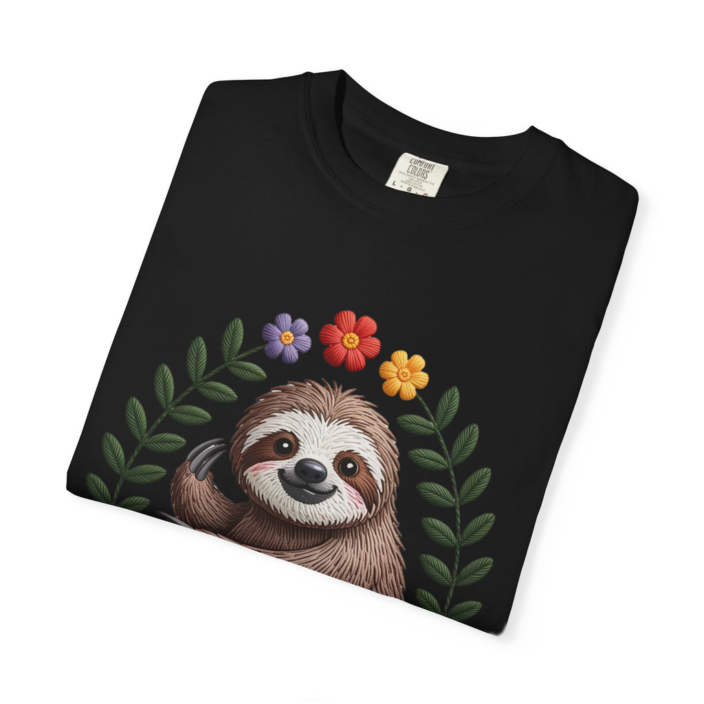 Floral Sloth T-Shirt
