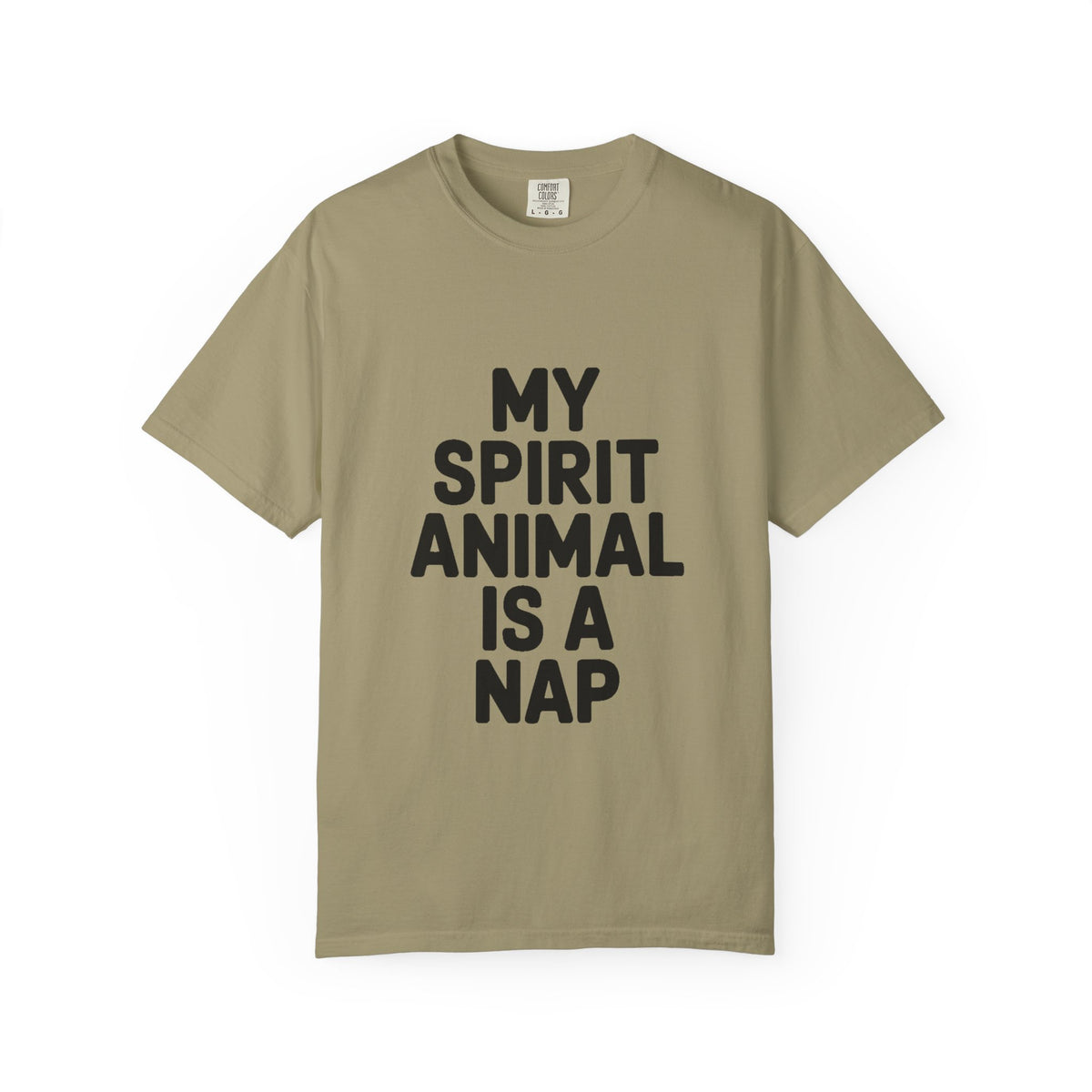 My Spirit Animal Is A Nap T-Shirt, Funny Nap Lover Shirt, Lazy Day Sarcastic Tee, Nap Queen King Gift, Garment Dyed Unisex Tee