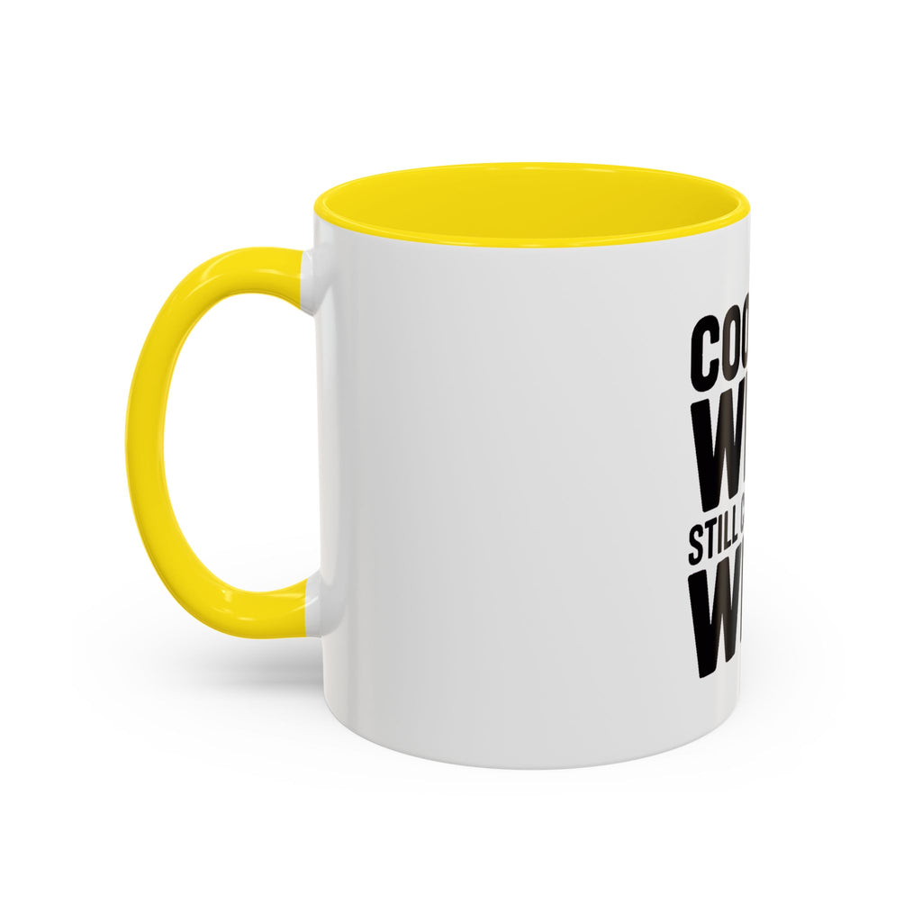 Cooking Wine Still Counts Mug, Funny Wine Lover Gift, Sarcastic Kitchen Mug, Bold Typography Coffee Cup, Gift for Wine Mom