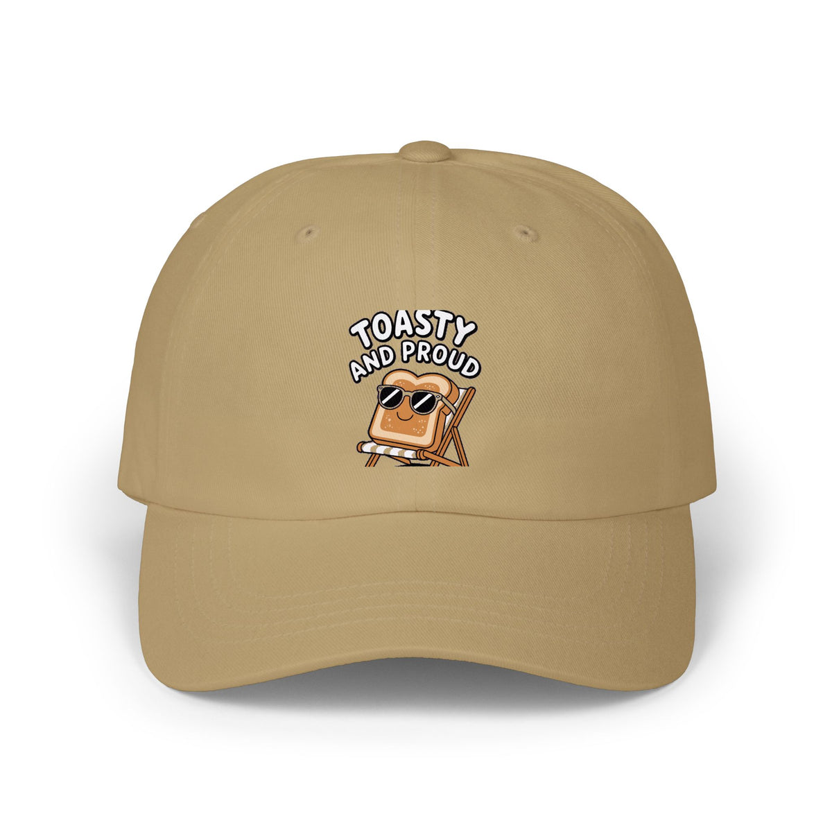 Toasty And Proud Dad Hat, Funny Toast Bread Embroidered Cap, Cute Sunglasses Toast Beach Chair Hat, Funny Food Lover Gift