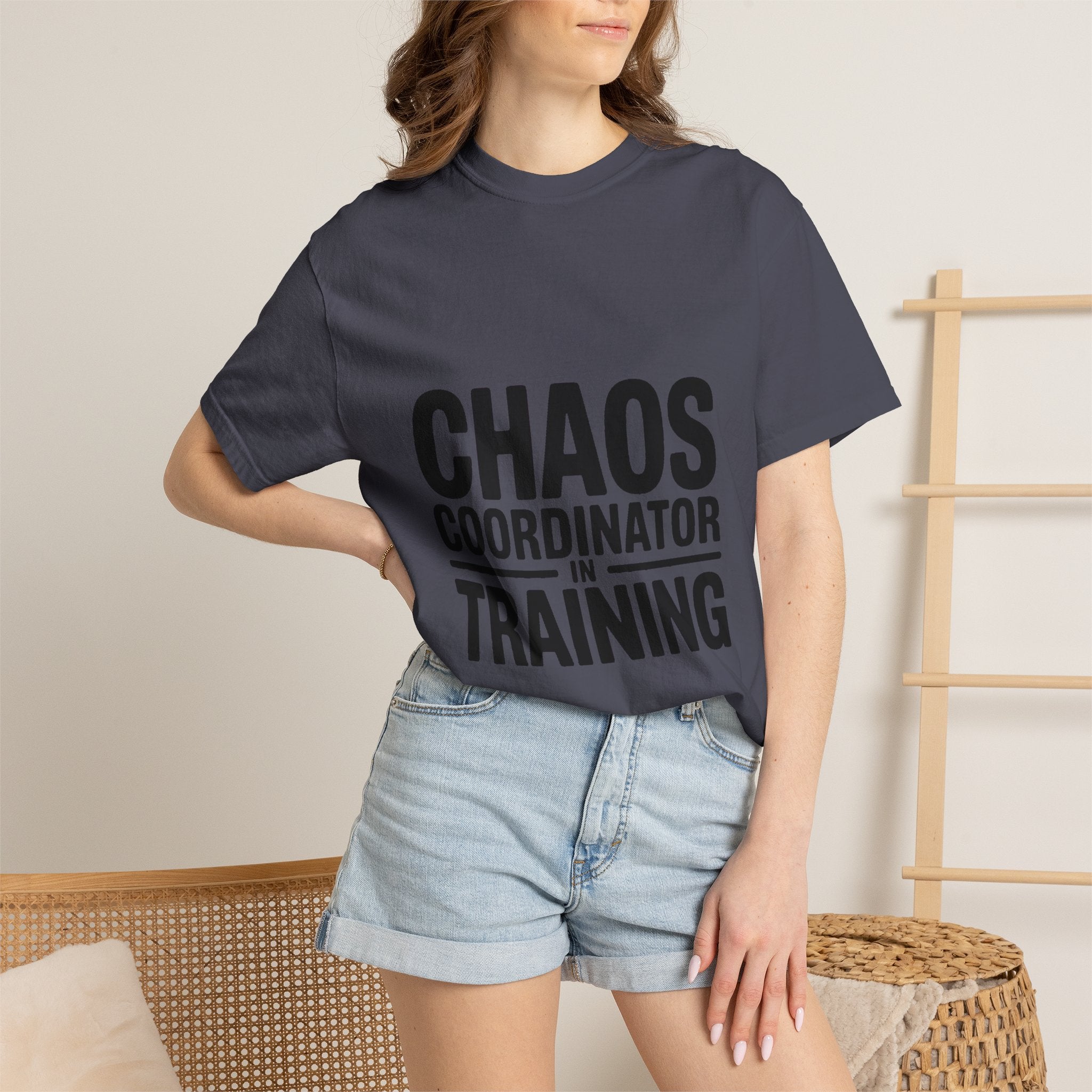 Chaos Coordinator In Training Shirt, Funny Bold Typography Tee, Sarcastic Mom Life T-Shirt, Gift for New Parents or Teachers