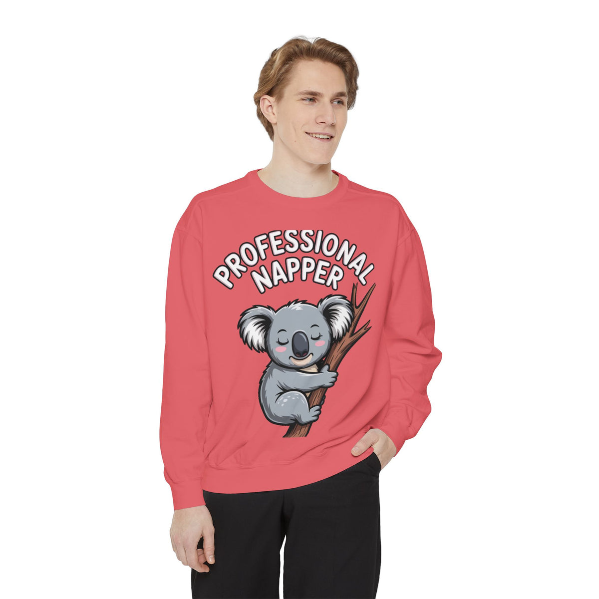 Professional Napper Koala Sweatshirt, Funny Koala Crewneck, Cute Nap Lover Gift, Cozy Animal Sweatshirt for Sleepy Souls