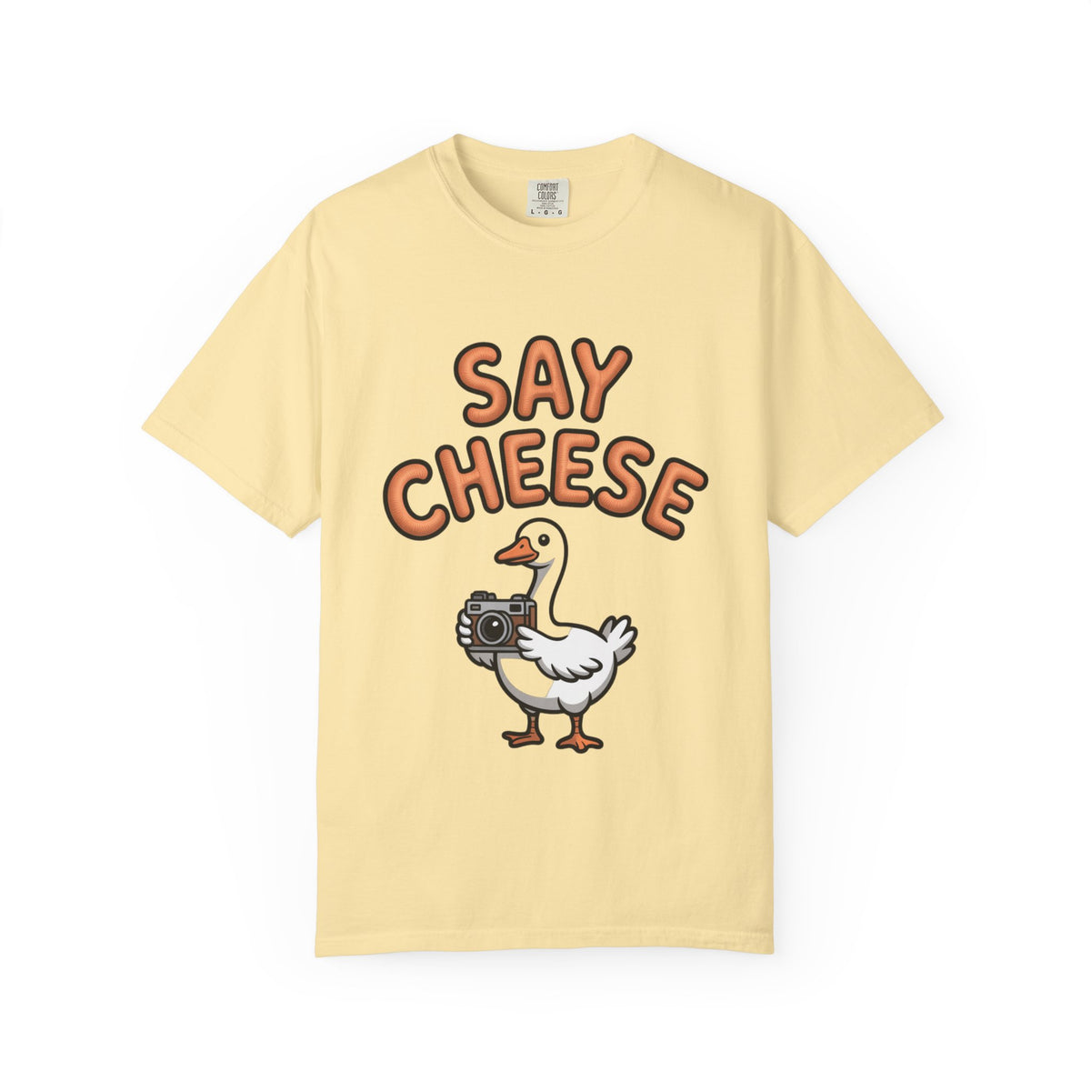 Say Cheese Goose Shirt, Funny Camera Goose T-Shirt, Cute Cartoon Goose Lover Gift, Photography Shirt for Photographer