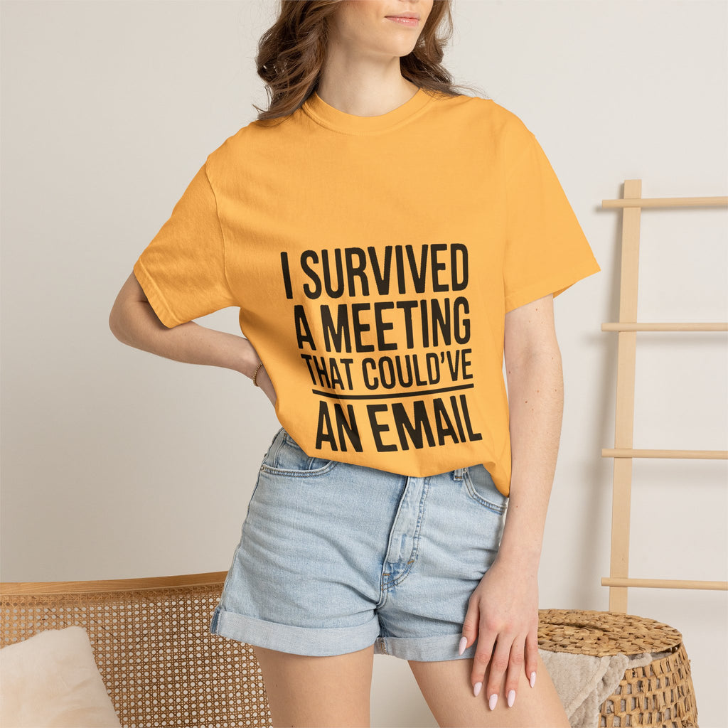 I Survived A Meeting That Could've Been An Email Shirt, Funny Office T-Shirt, Sarcastic Coworker Gift, Corporate Humor Tee