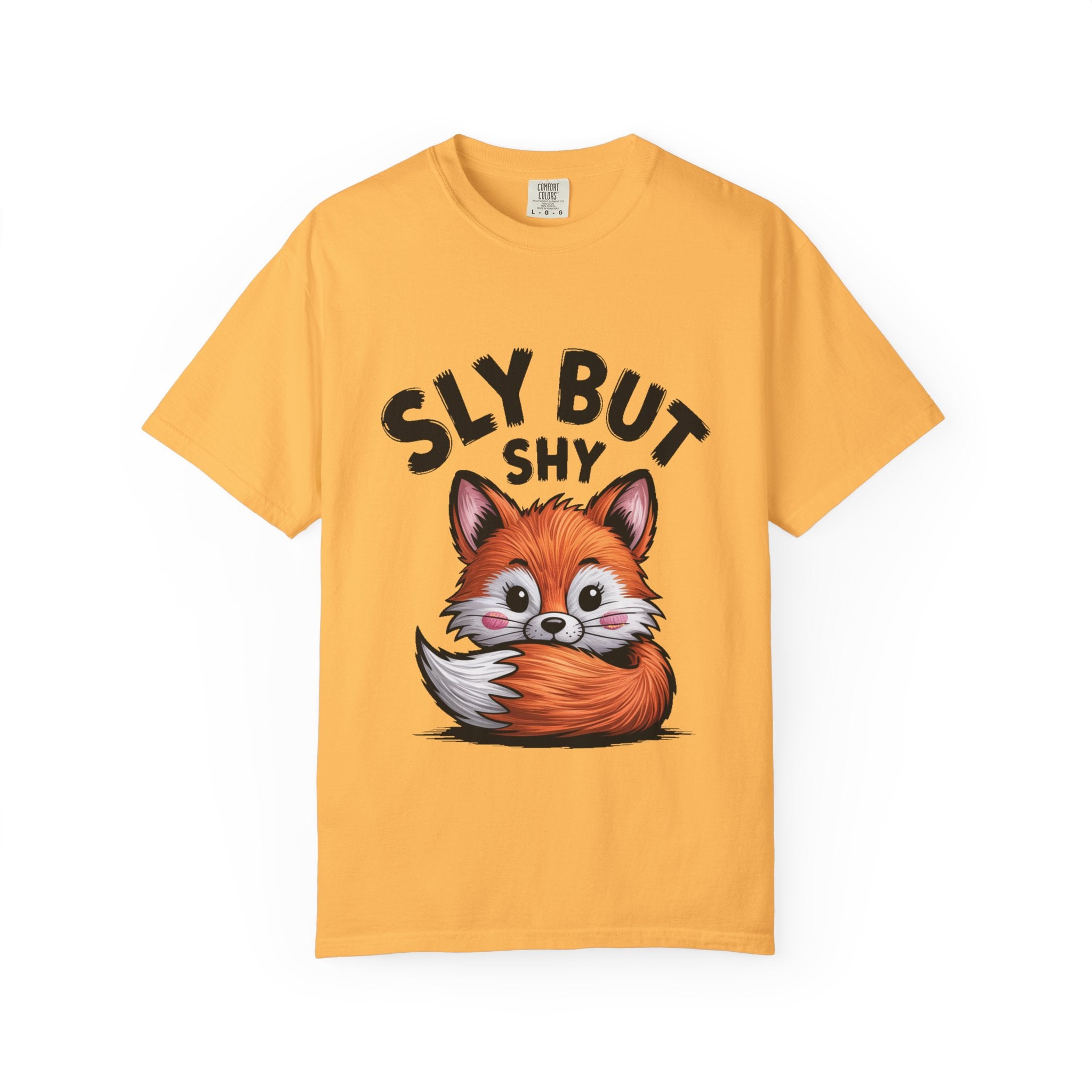 Sly But Shy Fox Shirt, Cute Cartoon Fox T-Shirt, Funny Blushing Fox Tee, Shy Animal Lover Gift, Cottagecore Fox Graphic Shirt