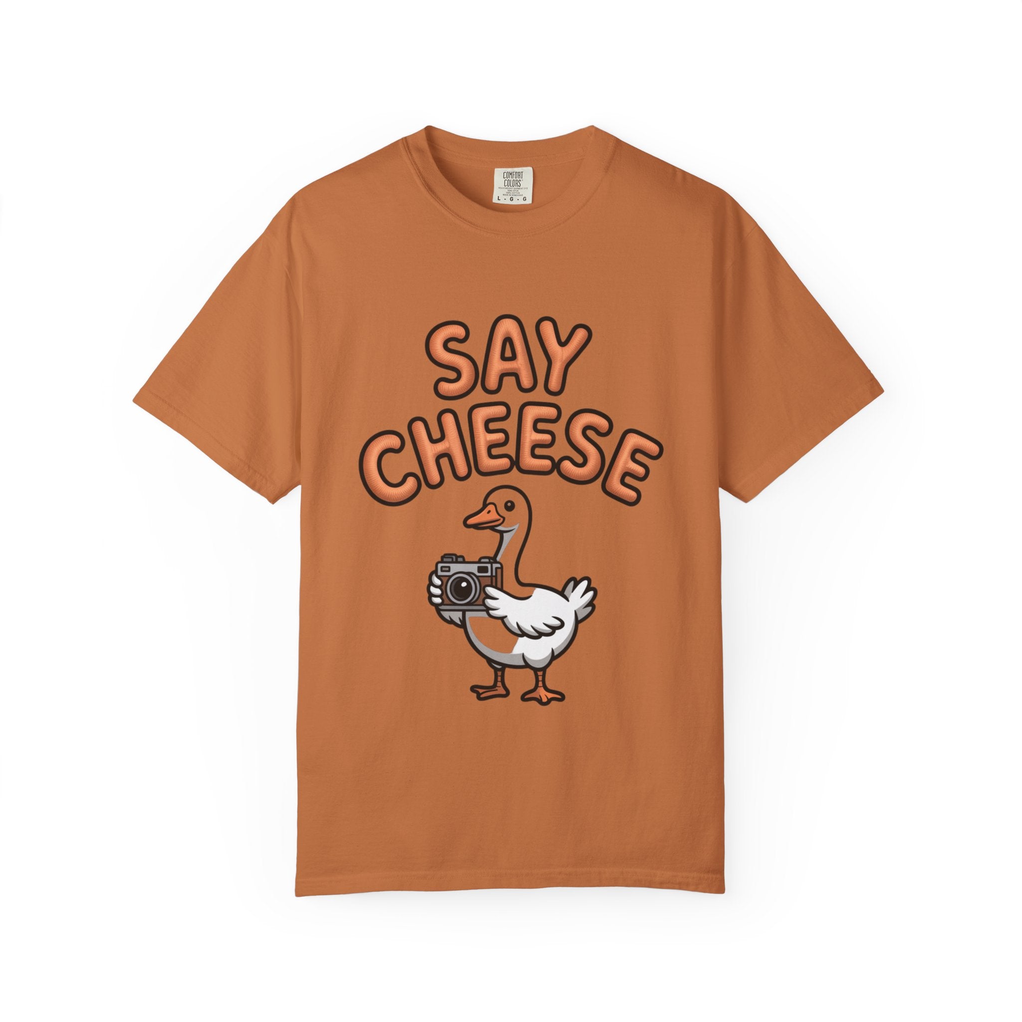 Say Cheese Goose Shirt, Funny Camera Goose T-Shirt, Cute Cartoon Goose Lover Gift, Photography Shirt for Photographer