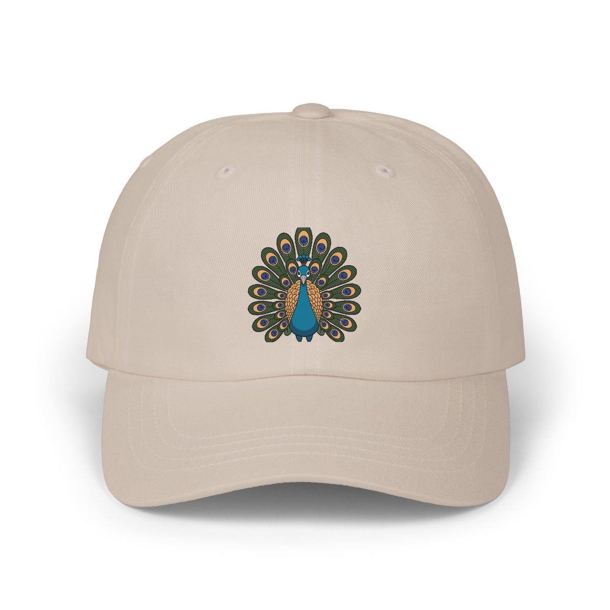 Peacock Dad Hat, Cute Peacock Embroidered Cap, Fanned Feathers Bird Lover Gift, Unstructured 6-Panel Baseball Cap for Women Men
