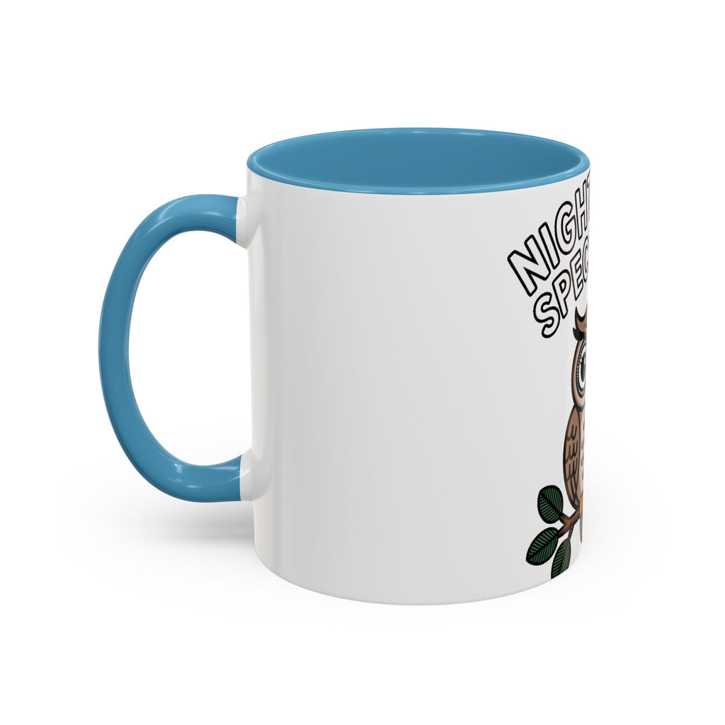 Night Shift Owl Mug, Funny Night Shift Specialist Coffee Cup, Cute Owl Lover Gift, Nurse Coworker Gift Mug