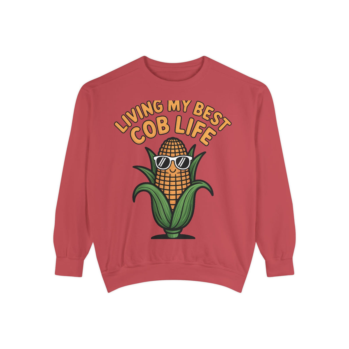 Best Cob Life Corn Sweatshirt, Funny Corn Sunglasses Crewneck, Cute Vegetable Pun Shirt, Garden Lover Gift, Embroidered Patch Style