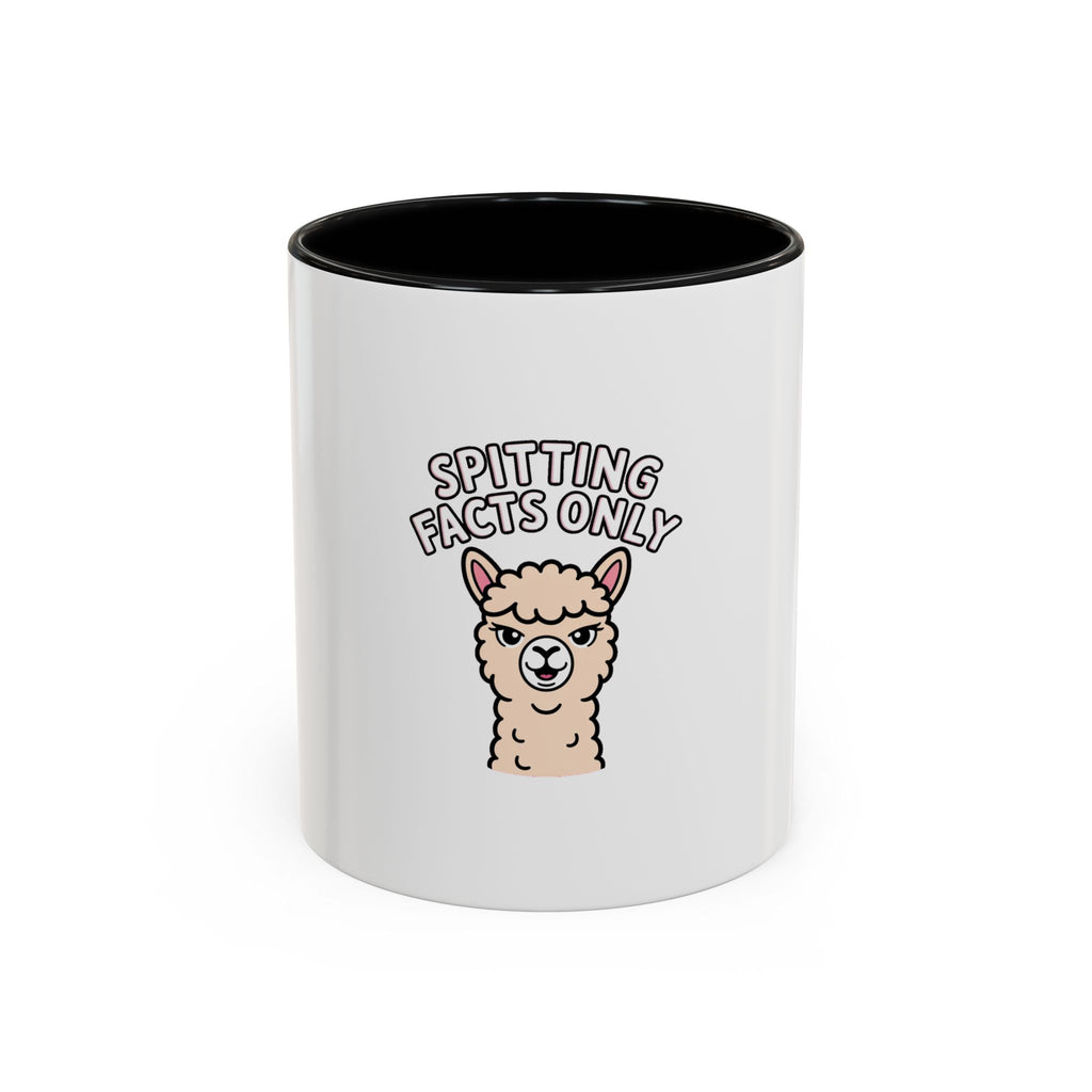Funny Alpaca Mug, Spitting Facts Only Coffee Mug, Sassy Alpaca Gift, Cute Cartoon Animal Mug, Funny Coffee Cup Gift For Her