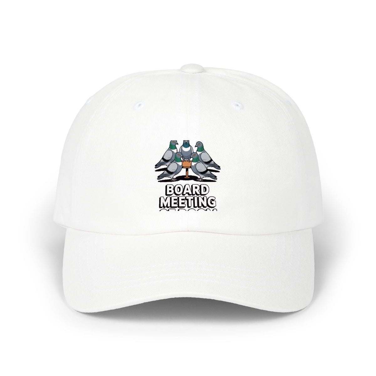 Board Meeting Of Doom Pigeons Dad Cap, Funny Pigeon Embroidered Hat, Office Humor Cap, Funny Bird Lover Gift, Unstructured 6-Panel Cap