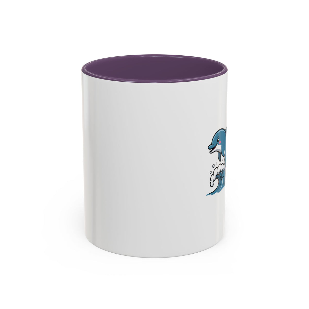 Cute Dolphin Mug, Jumping Dolphin Wave Coffee Mug, Ocean Lover Gift, Cartoon Dolphin Ceramic Cup, Beach Animal Lover Present