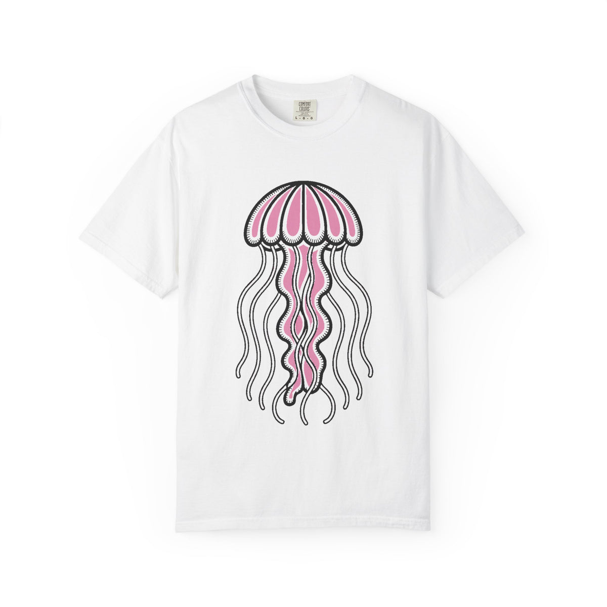 Cute Jellyfish T-Shirt, Glowing Jellyfish Graphic Tee, Ocean Lover Gift, Garment-Dyed Unisex Shirt for Beach and Aquarium Fans