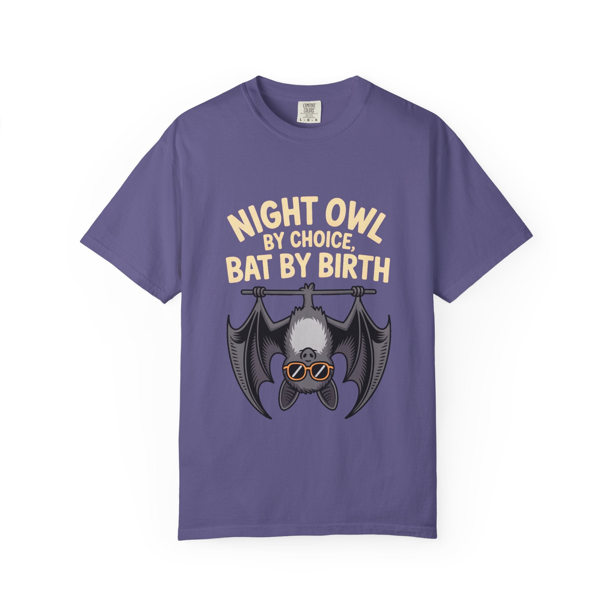 Night Owl By Choice Bat Shirt, Funny Bat T-Shirt, Cute Bat Wearing Sunglasses Tee, Halloween Gift for Night Owls