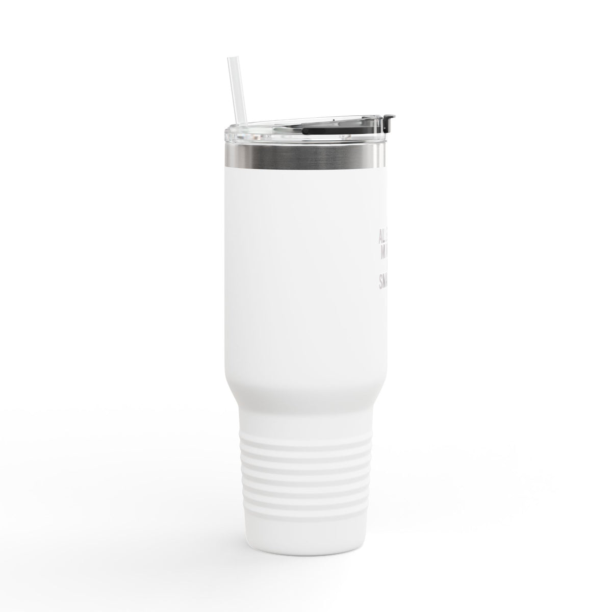 Allergic To Mornings Travel Mug, Funny Sarcastic Tumbler 40oz, Introvert Coffee Cup With Handle And Straw, Not A Morning Person Gift