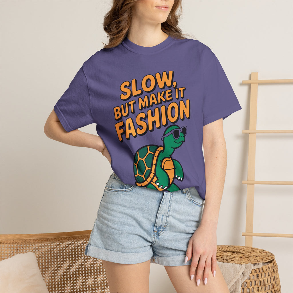 Slow But Fashion Turtle Shirt, Funny Turtle Sunglasses T-Shirt, Cute Turtle Lover Gift, Sarcastic Animal Tee