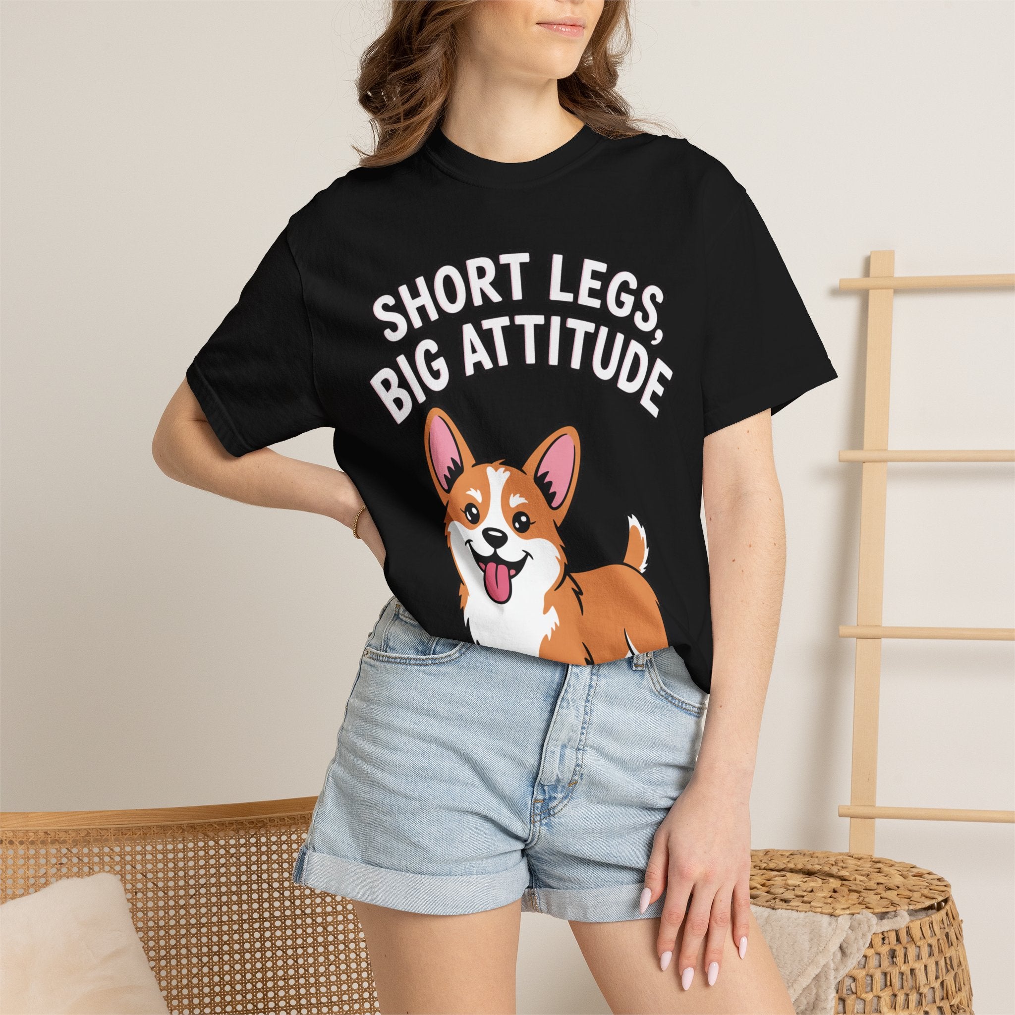 Short Legs Big Attitude Corgi Shirt, Funny Corgi T-Shirt, Cute Dog Lover Gift, Corgi Mom Dad Tee, Sassy Dog Graphic Shirt