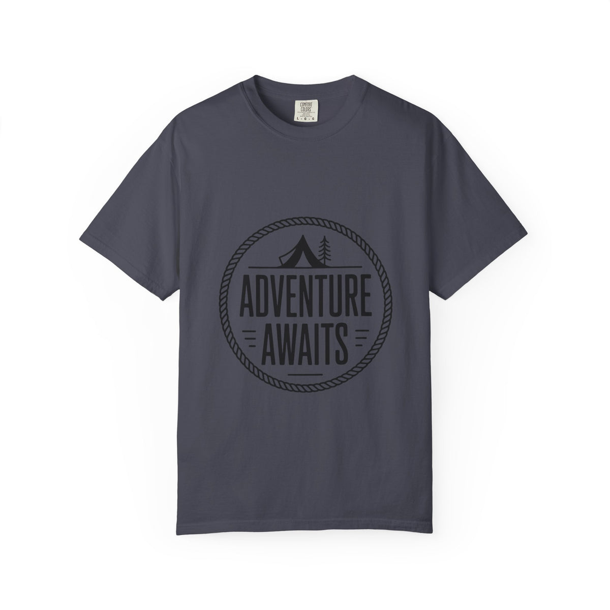 Adventure Awaits Camp Badge Shirt, Vintage Camping T-Shirt, Outdoor Lover Gift, Retro Hiking Tee, Pine Tree Nature Shirt
