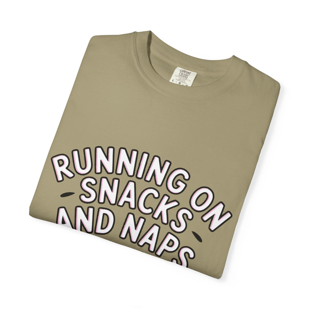 Funny Pug Shirt, Running On Snacks And Naps T-Shirt, Cute Pug Lover Gift, Napping Dog Tee, Lazy Dog Graphic Shirt