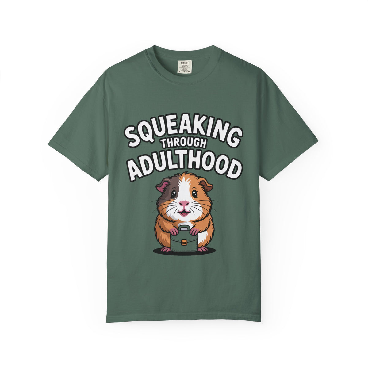 Guinea Pig Squeaking Through Adulthood Shirt, Funny Guinea Pig T-Shirt, Adulting Humor Tee, Cute Guinea Pig Lover Gift