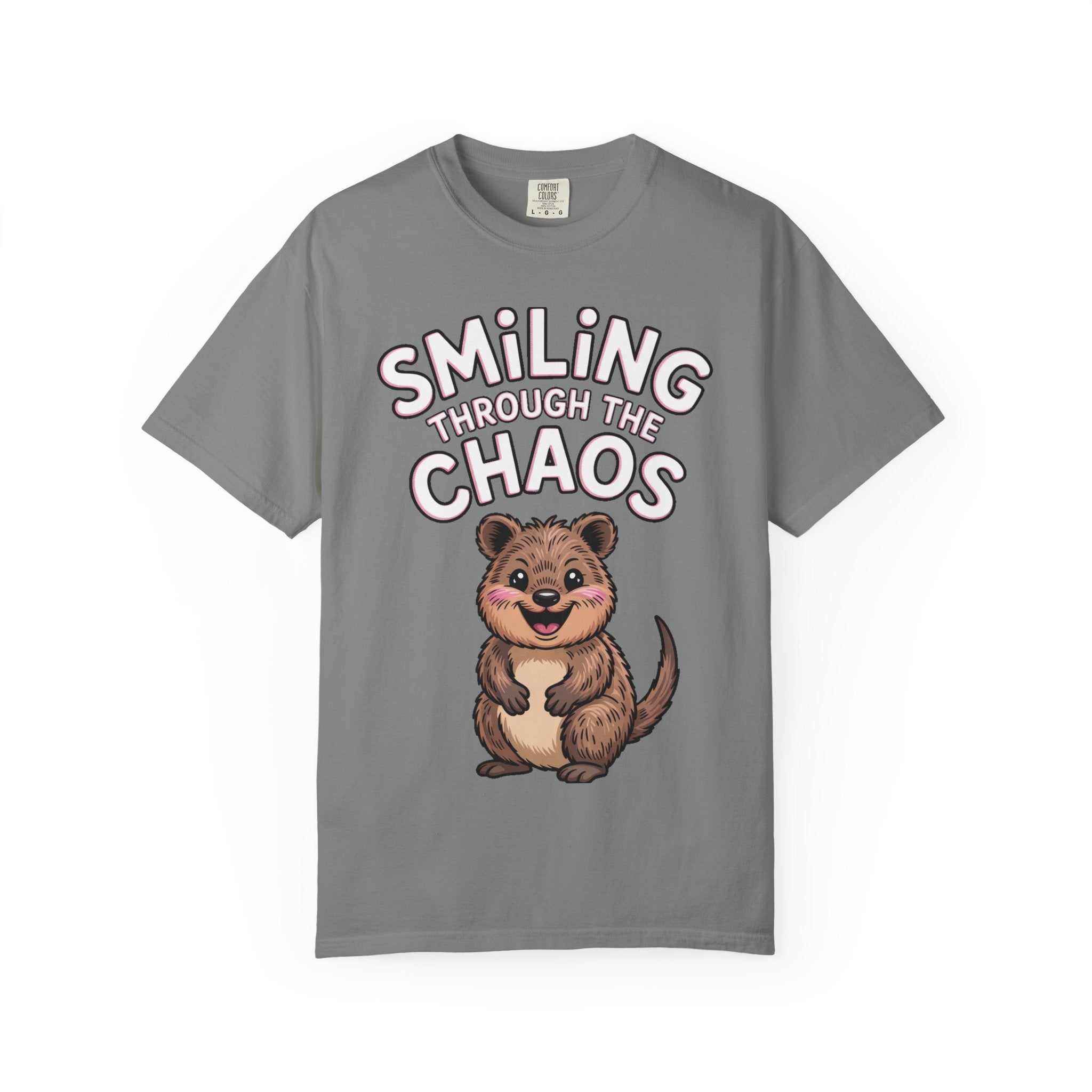 Smiling Through The Chaos Quokka Shirt, Funny Quokka T-Shirt, Cute Smiling Animal Tee, Positive Vibes Shirt, Quokka Lover Gift