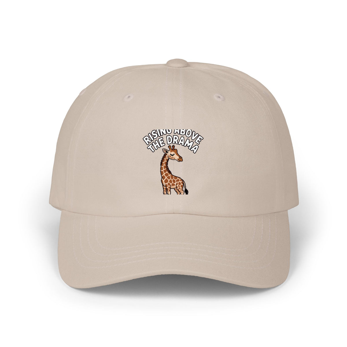 Giraffe Dad Cap, Rising Above The Drama Hat, Funny Giraffe Embroidered Cap, Cute Animal Lover Gift, Sassy Quote Dad Hat