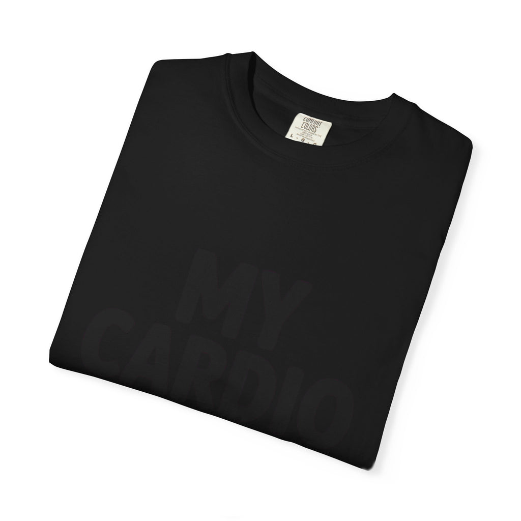 My Cardio Is Running Late Shirt, Funny Gym Excuse T-Shirt, Sarcastic Workout Tee, Lazy Fitness Humor Gift