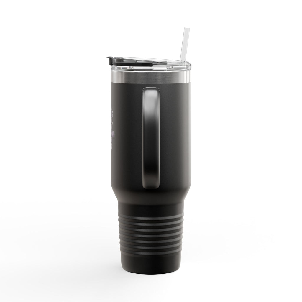 Not A Morning Person Travel Mug, Funny Sarcastic Quote Tumbler, 40oz Insulated Coffee Tumbler with Handle and Straw, Gift for Tired People