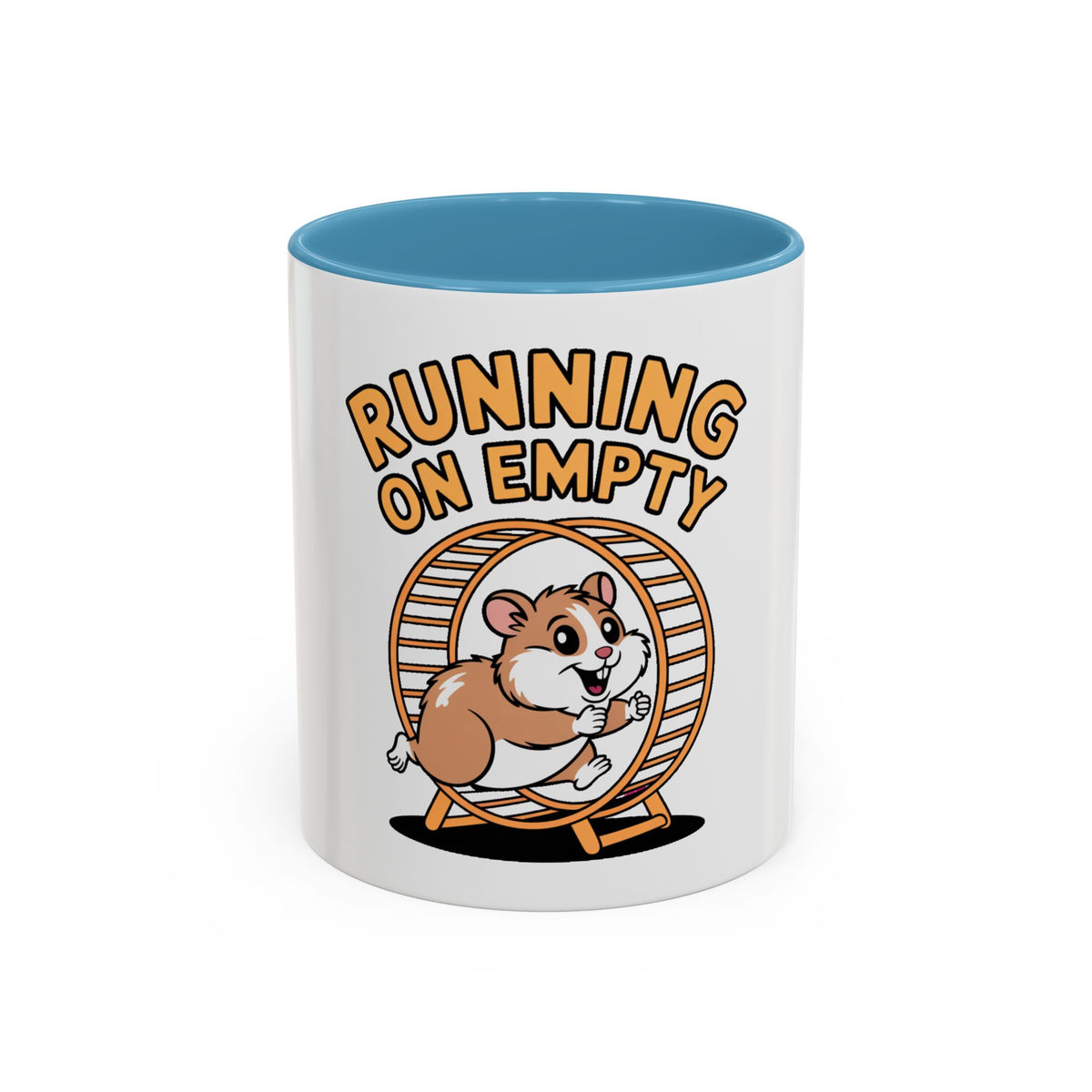 Running On Empty Hamster Mug, Funny Tired Hamster Coffee Cup, Cute Exhausted Wheel Runner Gift, Sarcastic Coffee Mug for Coworker