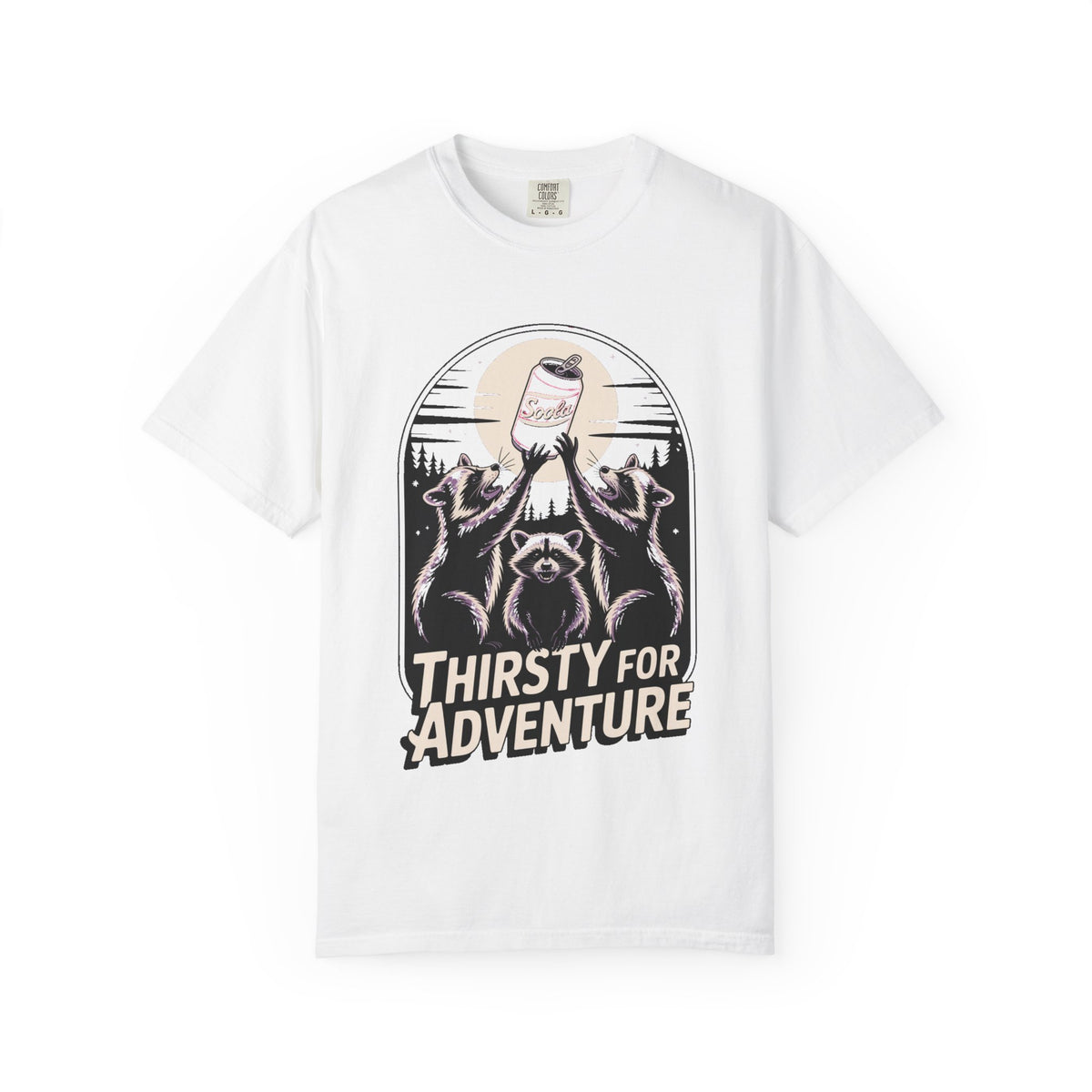 Thirsty For Adventure Raccoons Shirt, Funny Vintage Raccoon T-Shirt, Retro Soda Poster Tee, Camping Gift