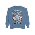 Funny Elephant Sweatshirt, I Never Forget Crewneck, Sarcastic Elephant Pullover, Funny Animal Lover Gift, Embroidered Patch Style