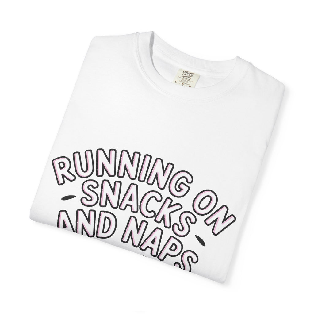 Funny Pug Shirt, Running On Snacks And Naps T-Shirt, Cute Pug Lover Gift, Napping Dog Tee, Lazy Dog Graphic Shirt