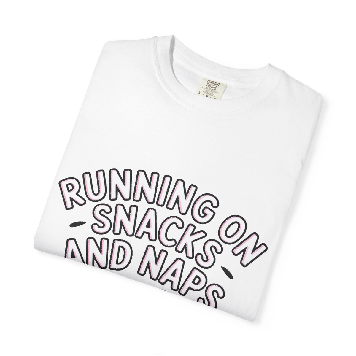 Funny Pug Shirt, Running On Snacks And Naps T-Shirt, Cute Pug Lover Gift, Napping Dog Tee, Lazy Dog Graphic Shirt