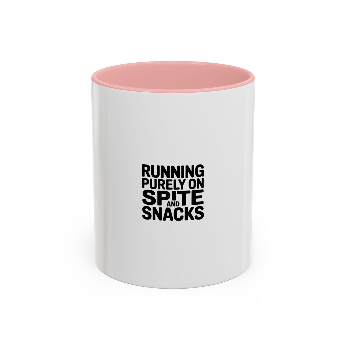 Running On Spite And Snacks Mug, Funny Sarcastic Coffee Mug, Bold Typography Mug, Snarky Gift for Coworker or Friend