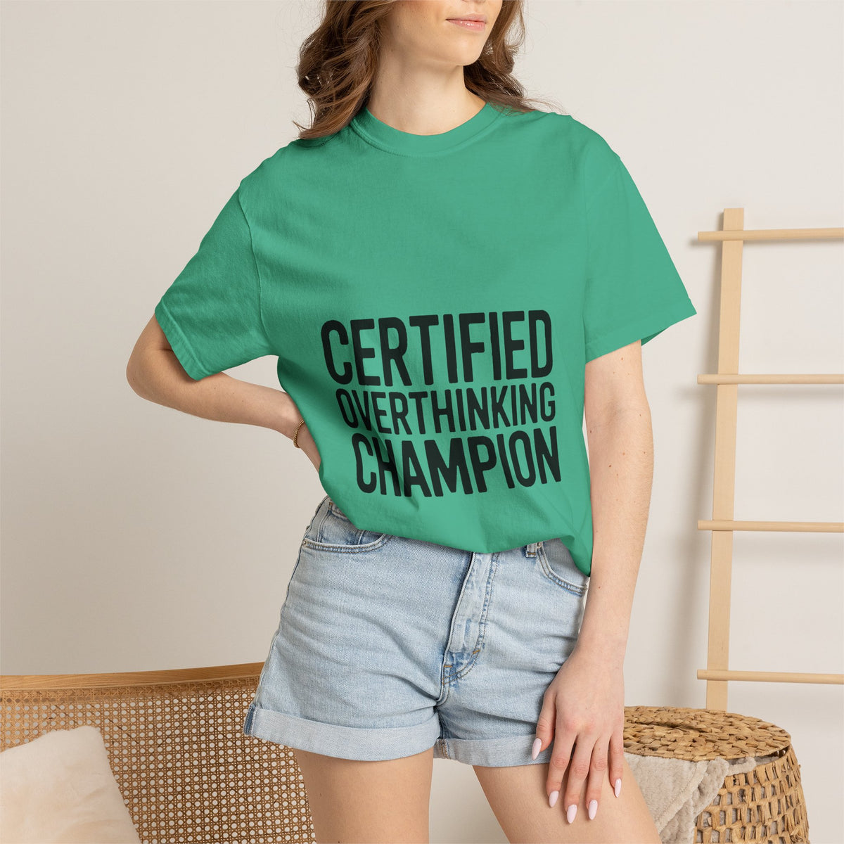 Certified Overthinking Champion Shirt, Funny Anxiety T-Shirt, Overthinker Gift, Sarcastic Quote Tee, Bold Typography Shirt