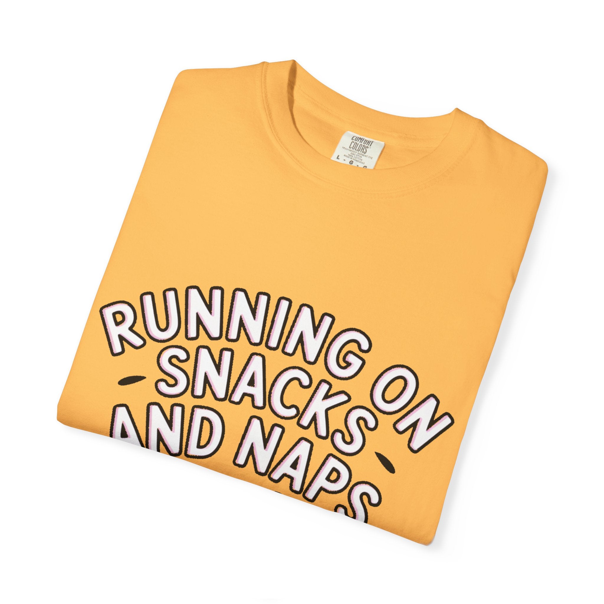 Funny Pug Shirt, Running On Snacks And Naps T-Shirt, Cute Pug Lover Gift, Napping Dog Tee, Lazy Dog Graphic Shirt