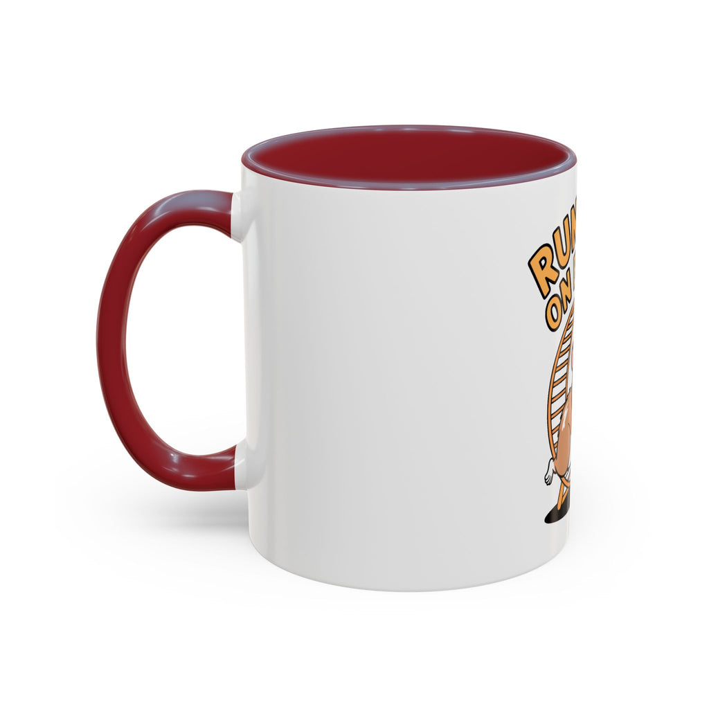 Running On Empty Hamster Mug, Funny Tired Hamster Coffee Cup, Cute Exhausted Wheel Runner Gift, Sarcastic Coffee Mug for Coworker