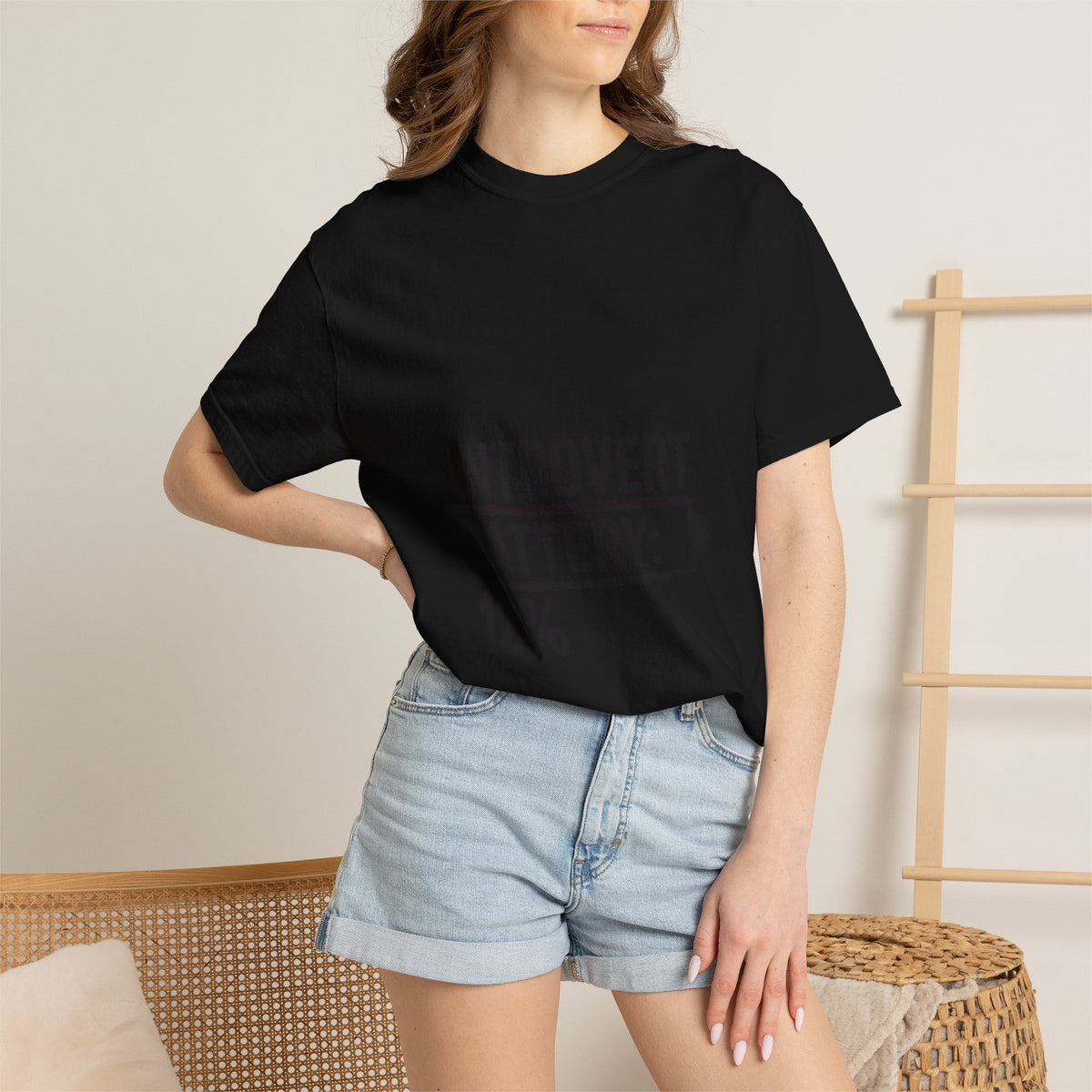 Introvert Battery Low Shirt, Funny Introvert Battery 12% Tee, Social Anxiety Humor T-Shirt, Sarcastic Gift for Introverts
