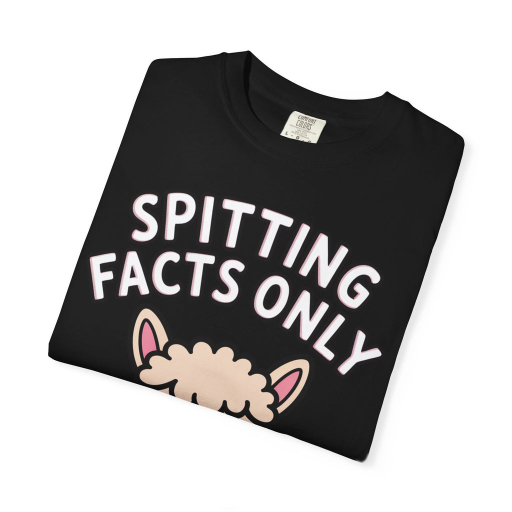 Funny Alpaca Shirt, Spitting Facts Only T-Shirt, Sassy Alpaca Tee, Cute Alpaca Lover Gift, Funny Animal Graphic Shirt