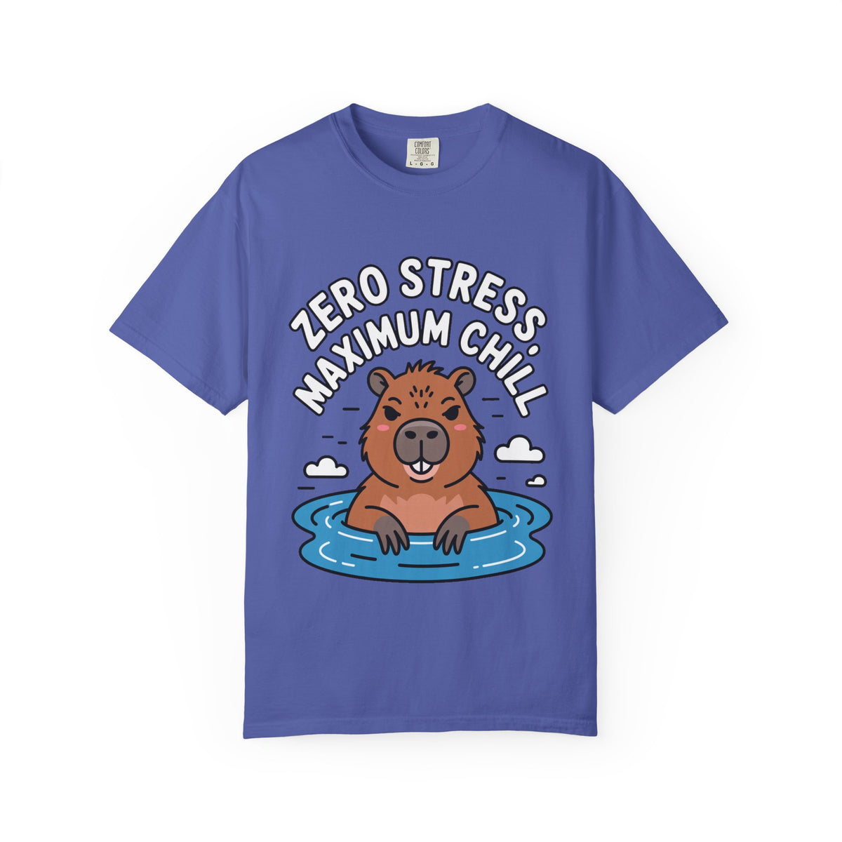 Zero Stress Capybara Shirt, Funny Hot Spring Capybara T-Shirt, Maximum Chill Tee, Cute Animal Lover Gift