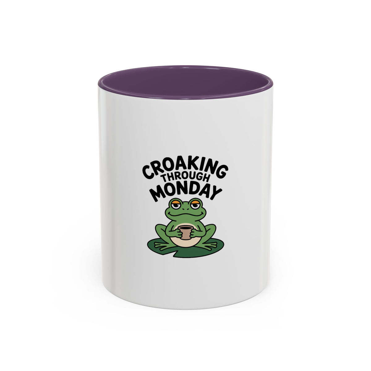 Croaking Through Monday Mug, Funny Frog Coffee Mug, Cute Tired Frog Cup, Monday Mood Mug, Frog Lover Gift, Coworker Gift Mug