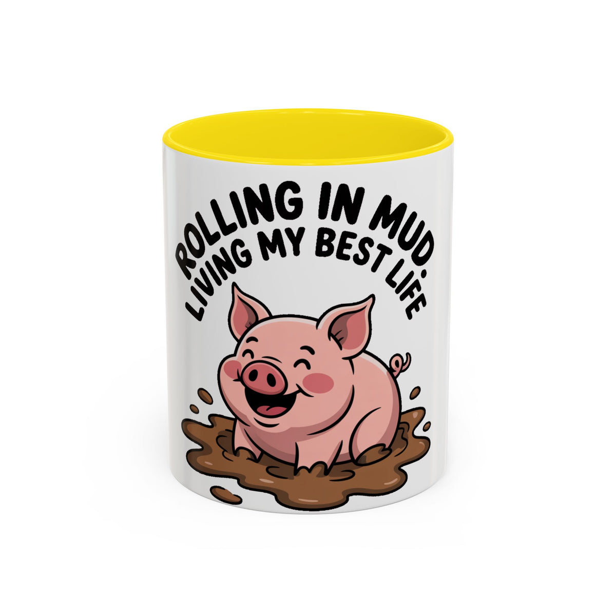 Living My Best Life Pig Mug, Funny Pig Coffee Mug, Rolling In Mud Cute Pig Gift, Farm Animal Lover Mug, Cute Pig Lover Present