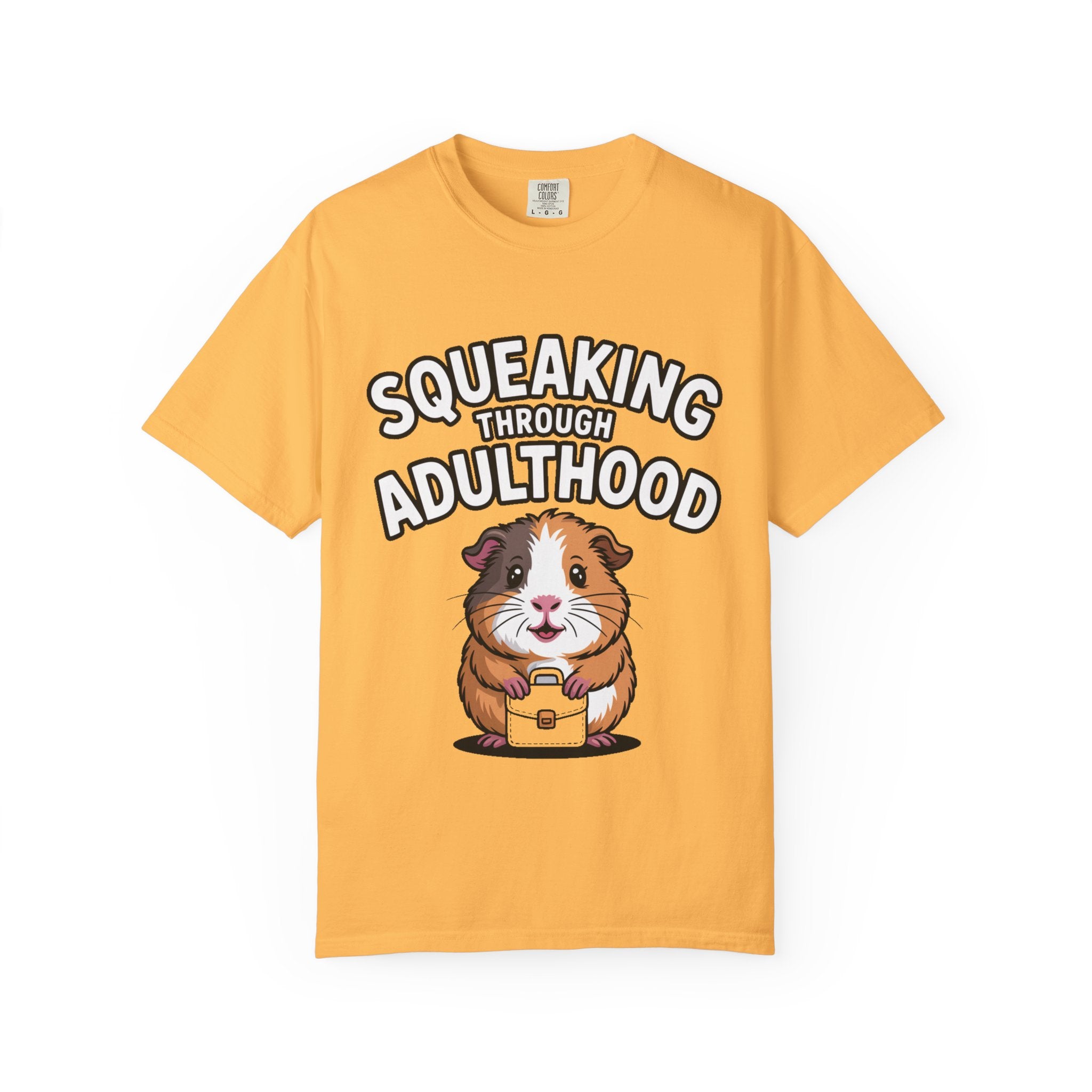 Guinea Pig Squeaking Through Adulthood Shirt, Funny Guinea Pig T-Shirt, Adulting Humor Tee, Cute Guinea Pig Lover Gift