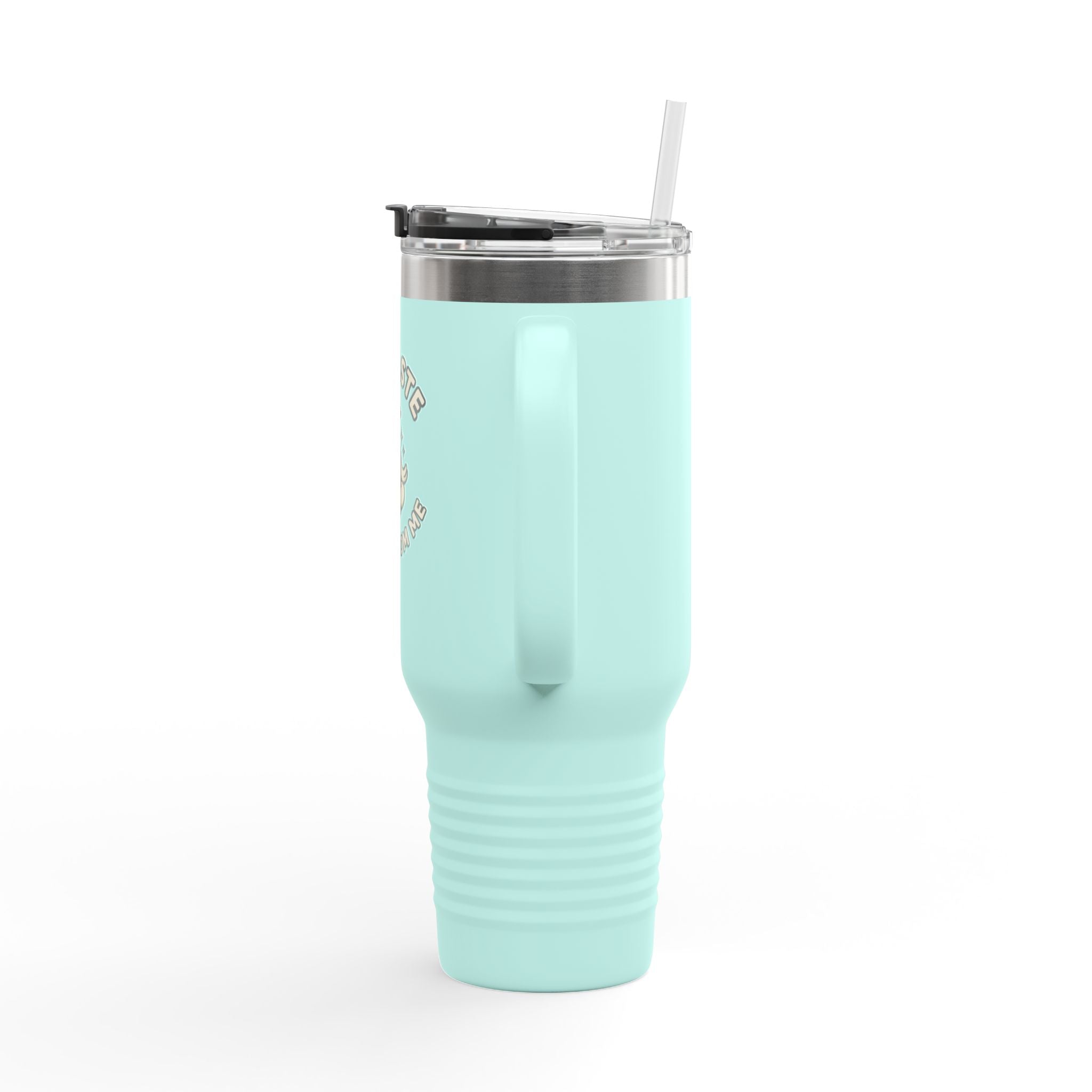 40oz Insulated Travel Mug — "Namaste Away From Me" Yoga Duck Stainless Tumbler
